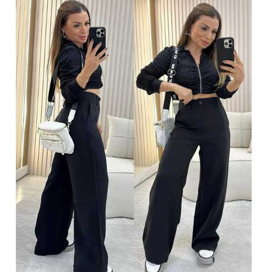 Kit 4 Calças Pantalona Alfaiataria Premium Wide Leg